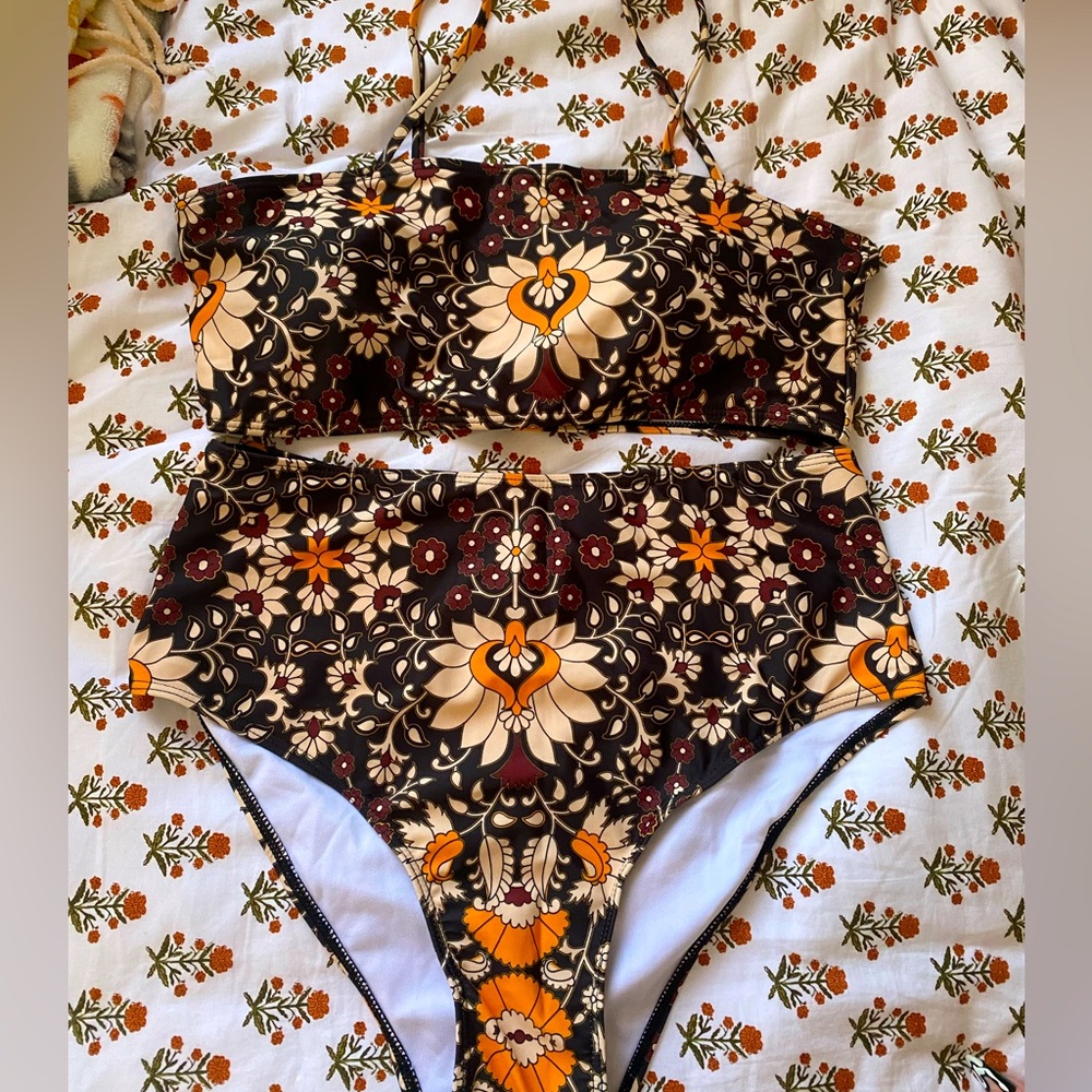 Paisley Curve Swim Suit